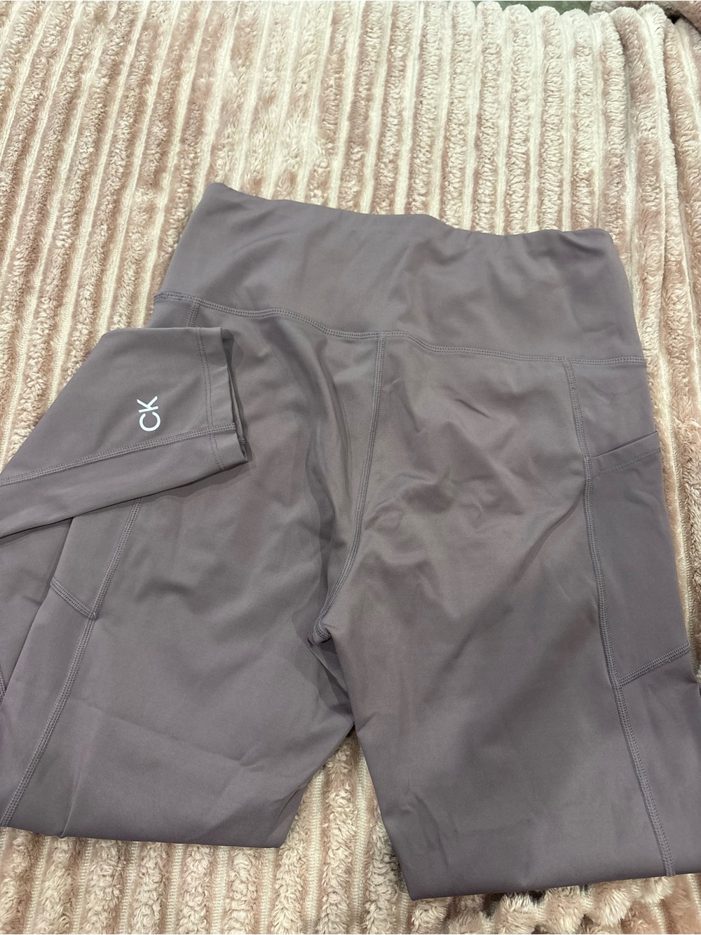 Calvin Klein Taupe/Grey High-Rise Performance Leggings